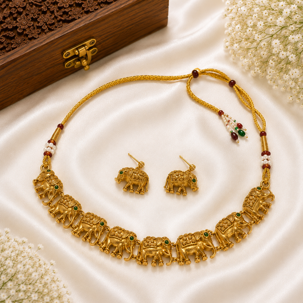 Royal Elephant Heritage Necklace Set