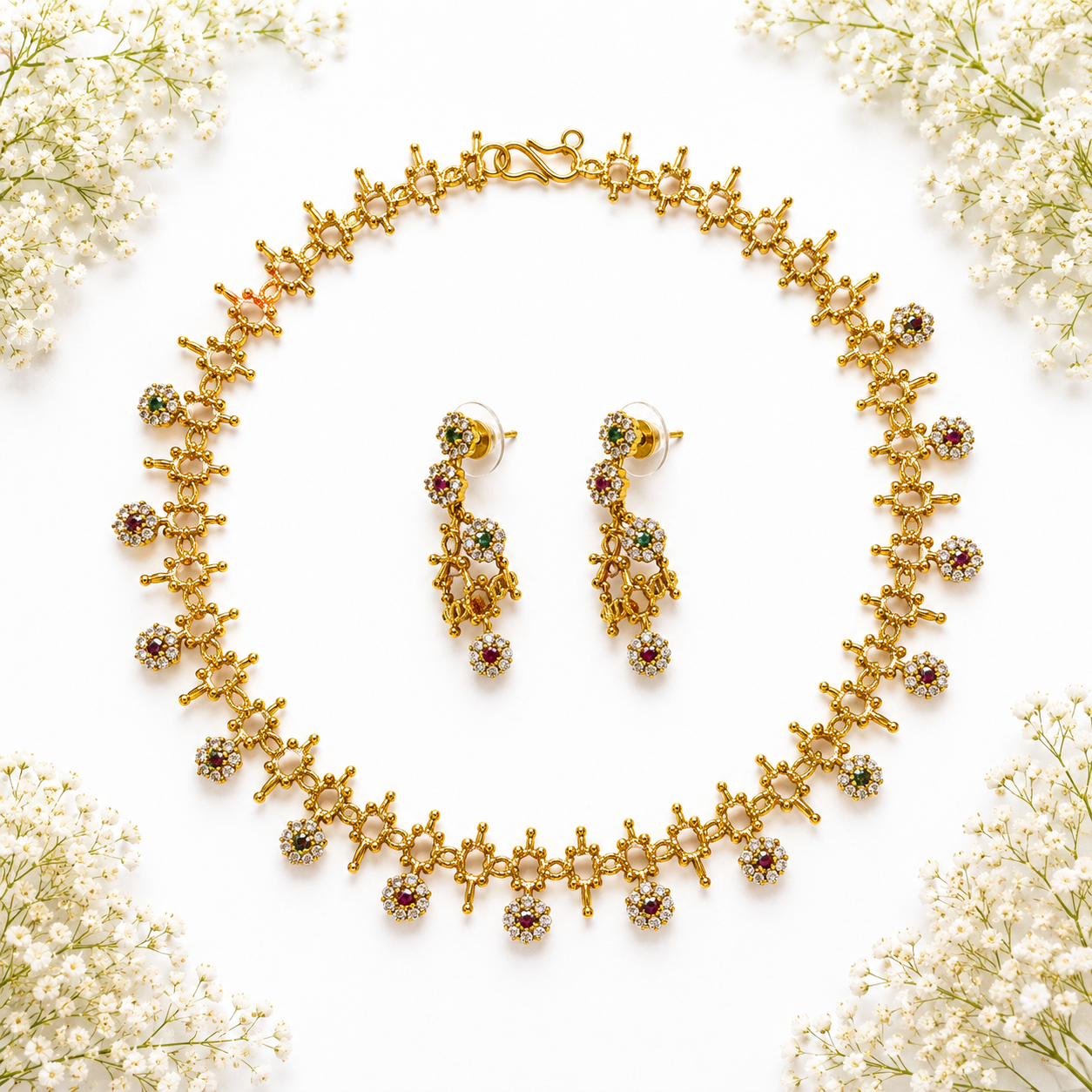 Celestial Crystal Charm Necklace Set