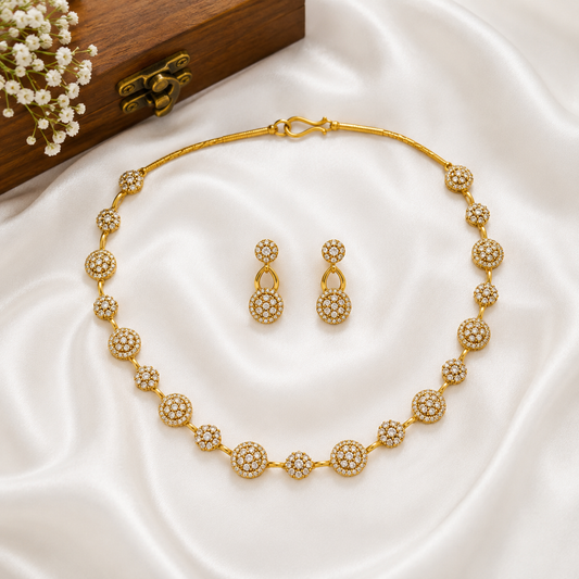 Crystal Bloom Necklace Set