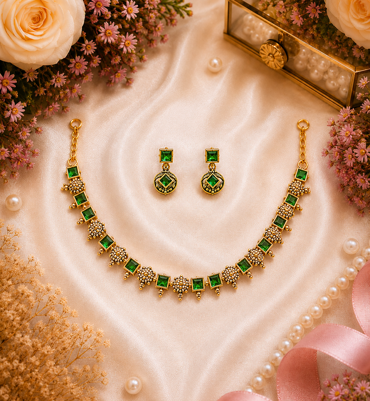 Emerald Royale Necklace Set