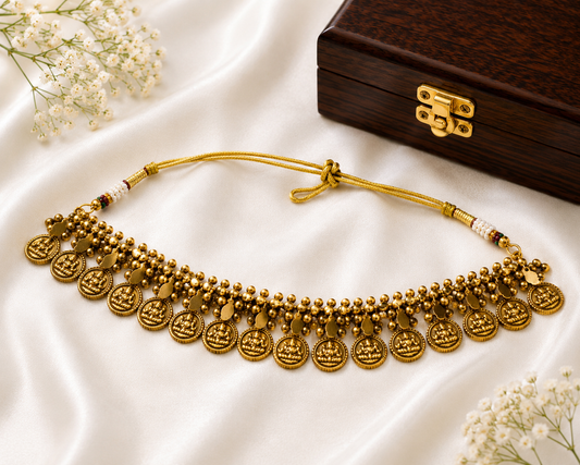 Antique Temple Coin Necklace