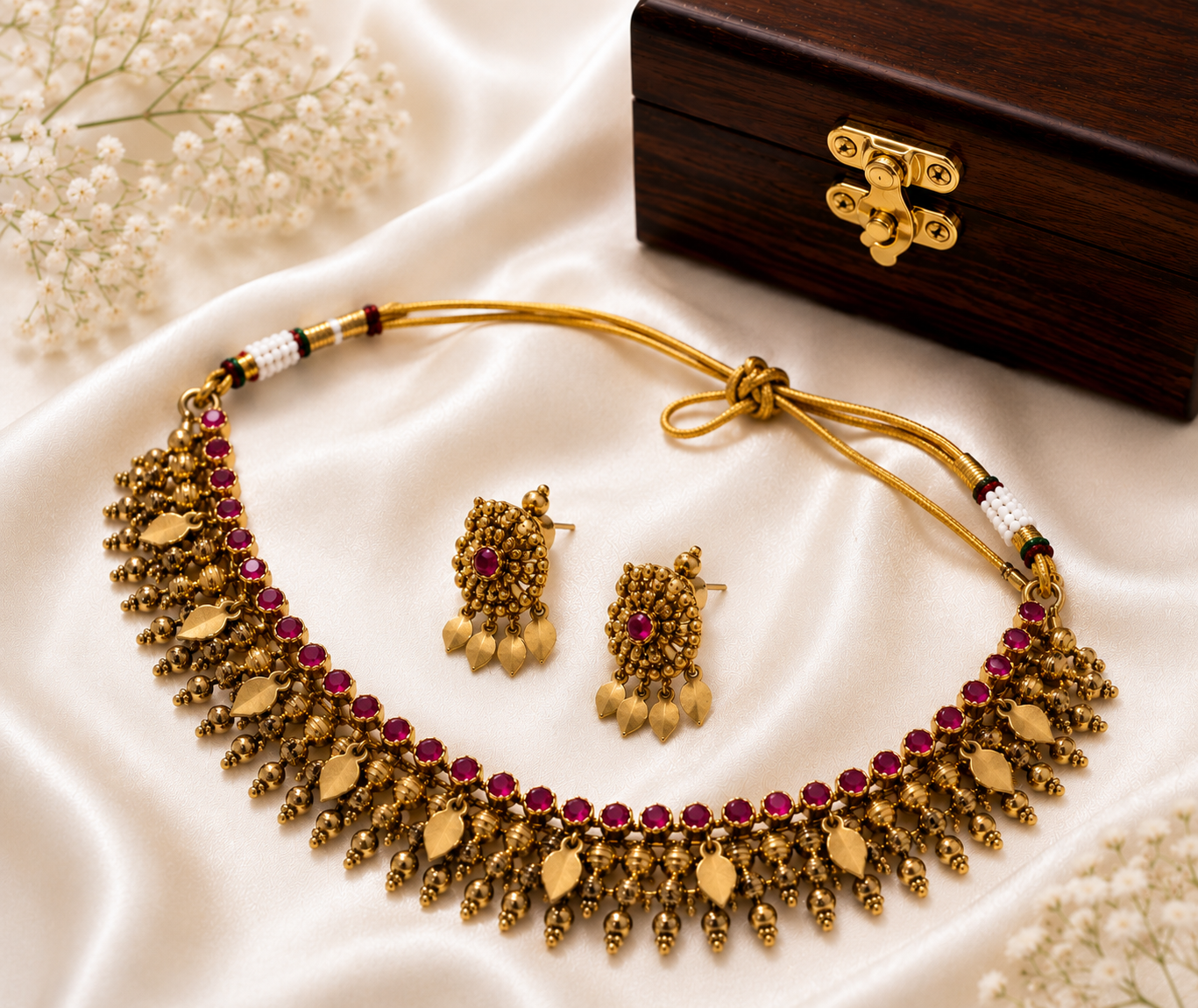 Antique Elakkathali Necklace Set