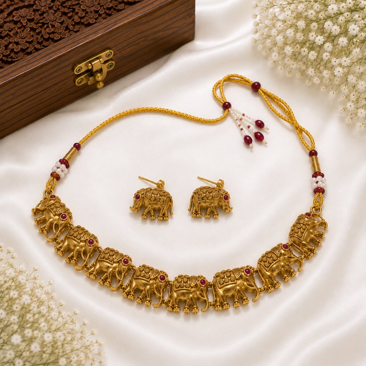 Royal Elephant Heritage Necklace Set