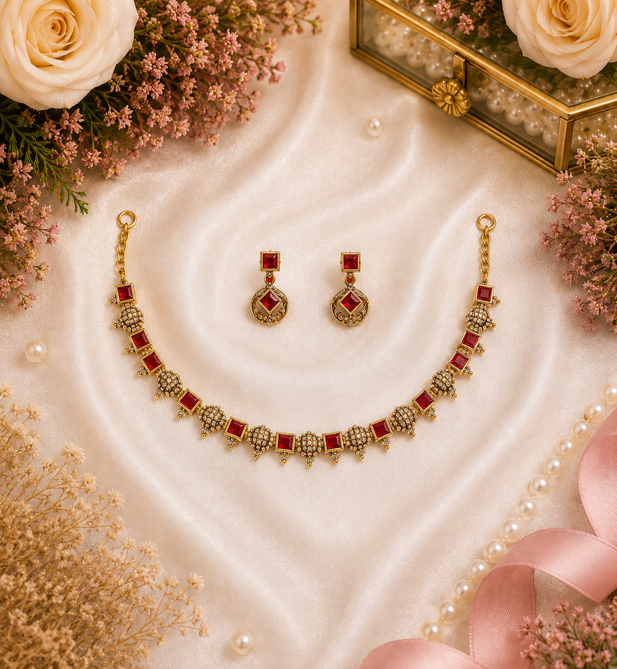 Emerald Royale Necklace Set