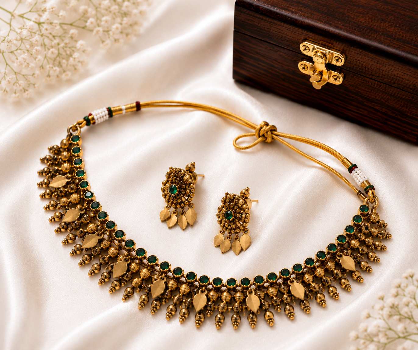 Antique Elakkathali Necklace Set